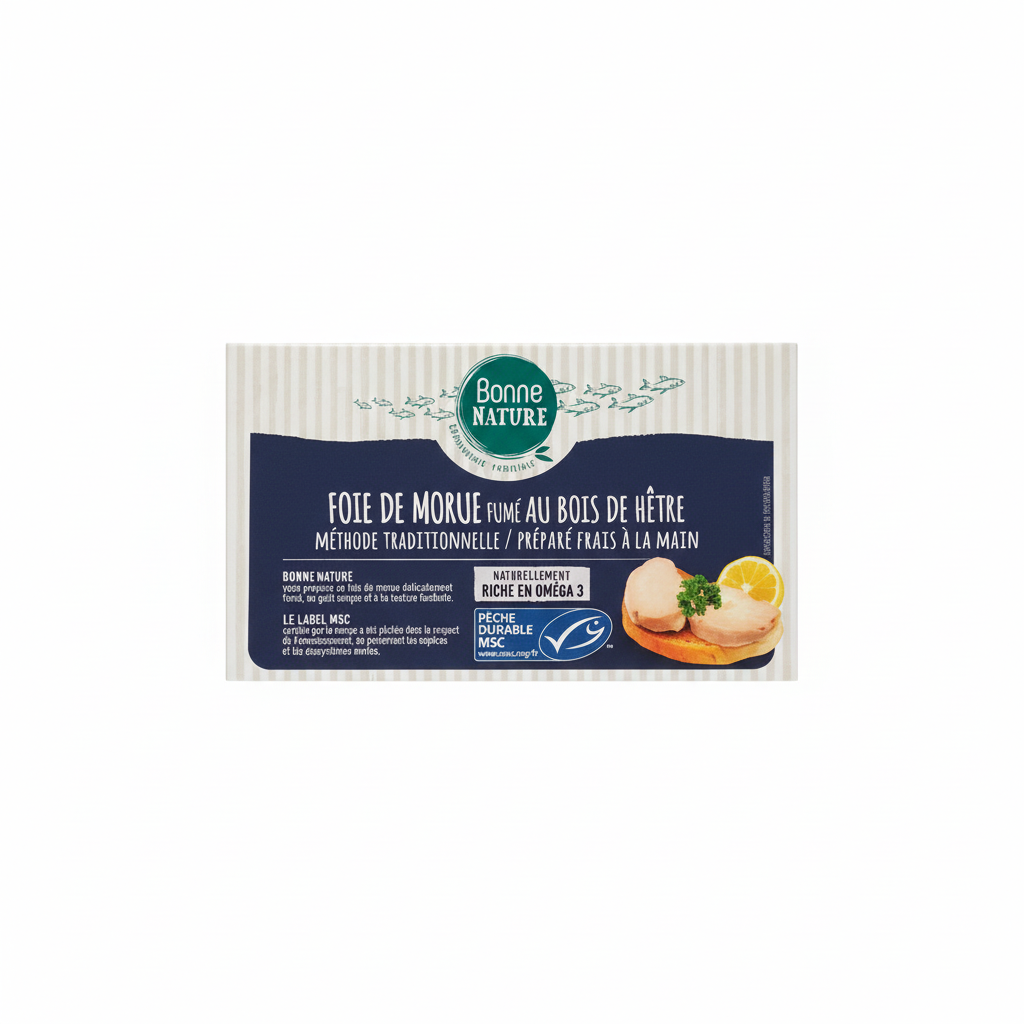 Foie de morue fume au bois de hetre