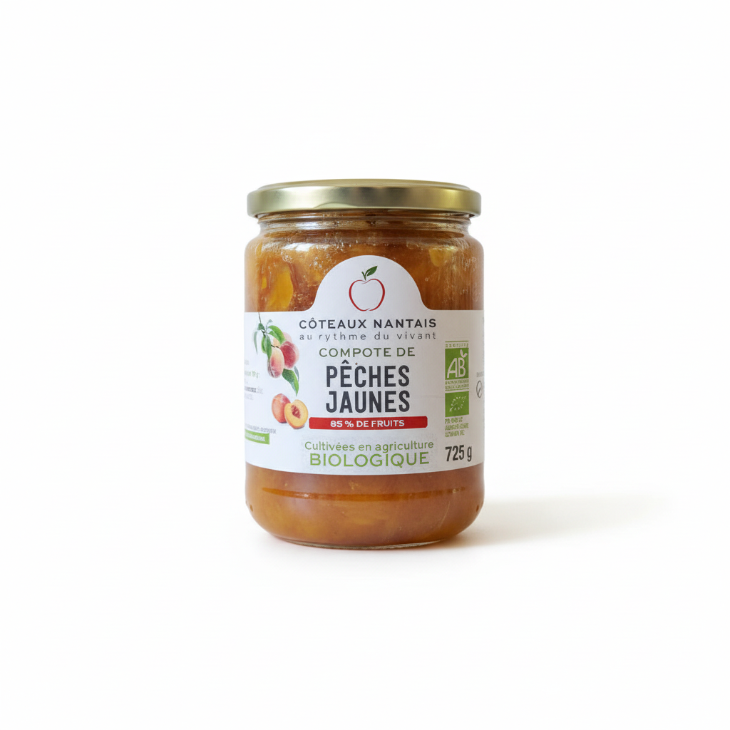 Compote peche 725g