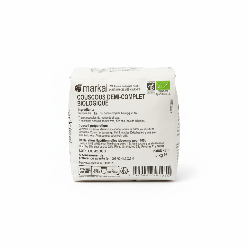 MARKAL -- Couscous demi-complet - vrac - par 500g