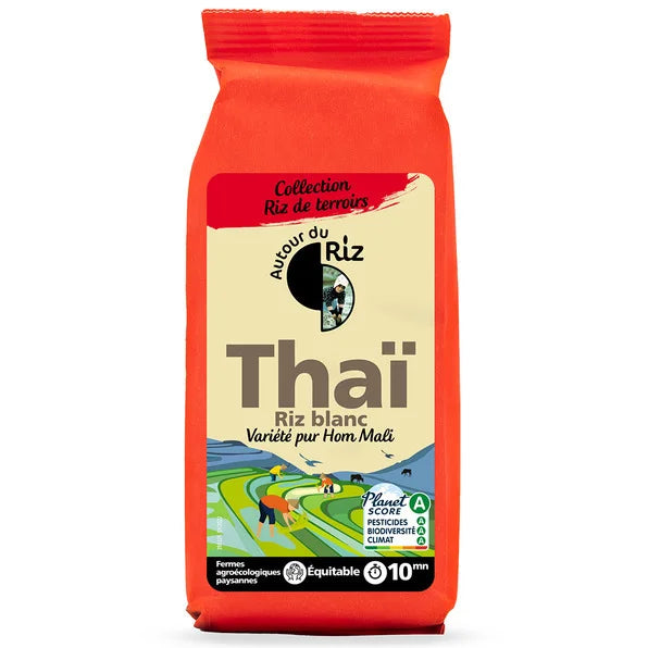 Autour Du Riz -- Riz thaï blanc bio sans gluten équitable (origine Thaïlande) - 500 g