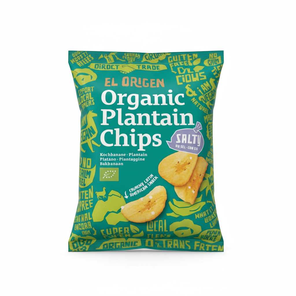 Chips banane plantain au sel
