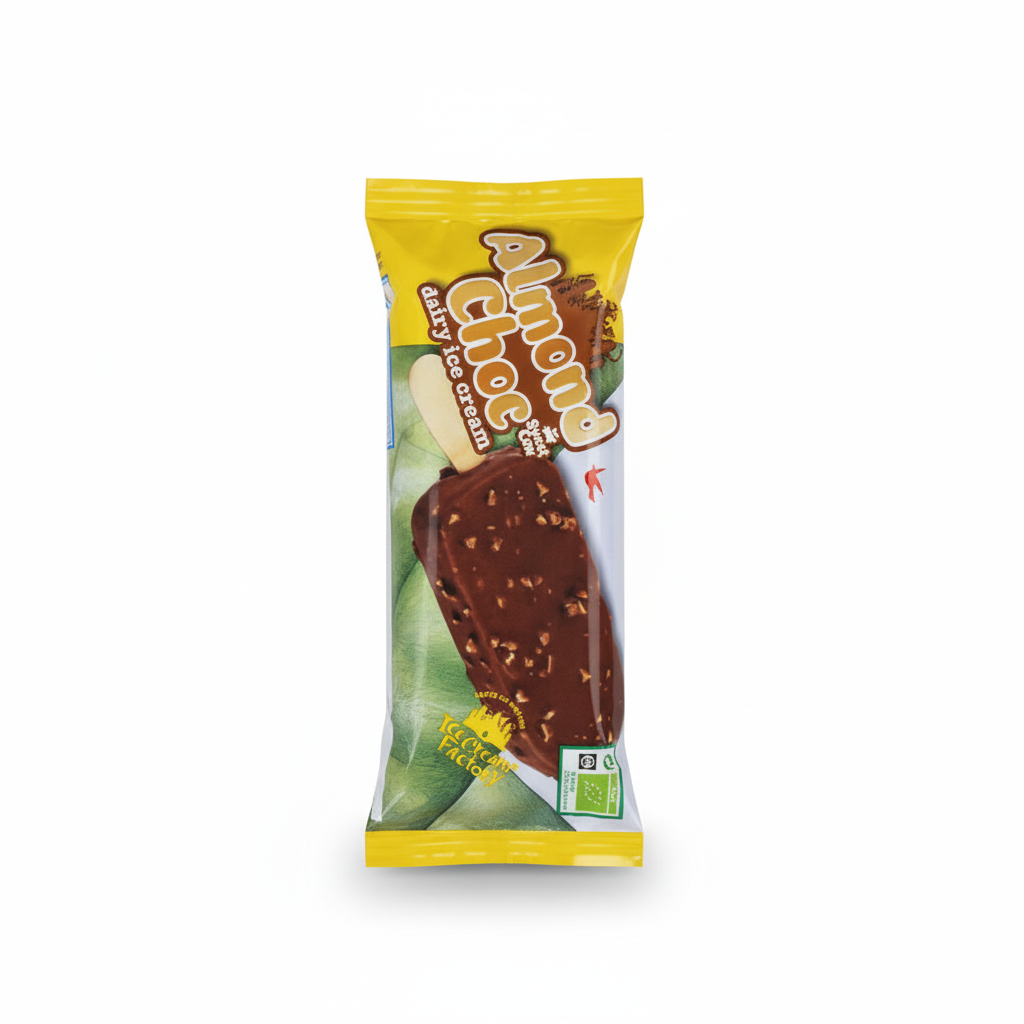 Esquimau géant enrobé chocolat au lait et amandes